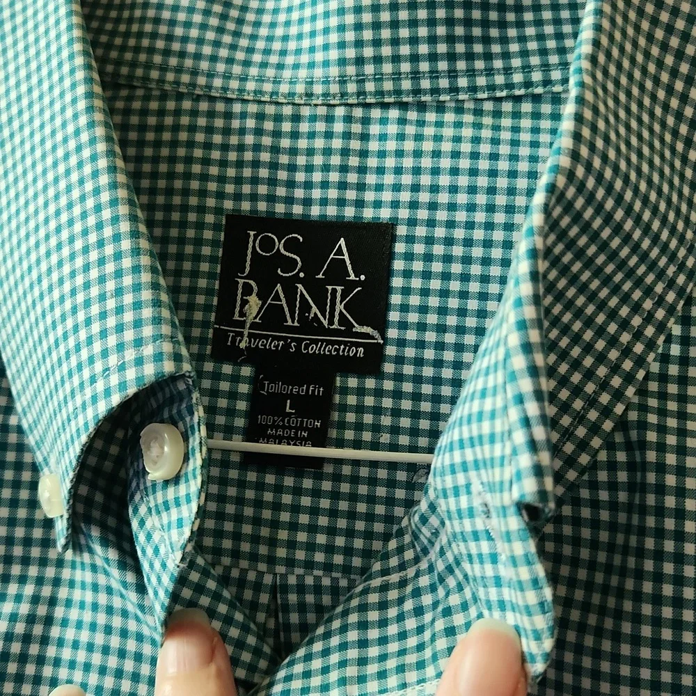 Nice men's checked button down by Jos. A. Bank. Great condition! - Picture 2 of 5